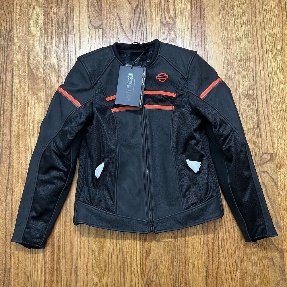 Harley-Davidson Brawler Leather Jacket 98007-21VW 100% Cowhide Leather Women's M